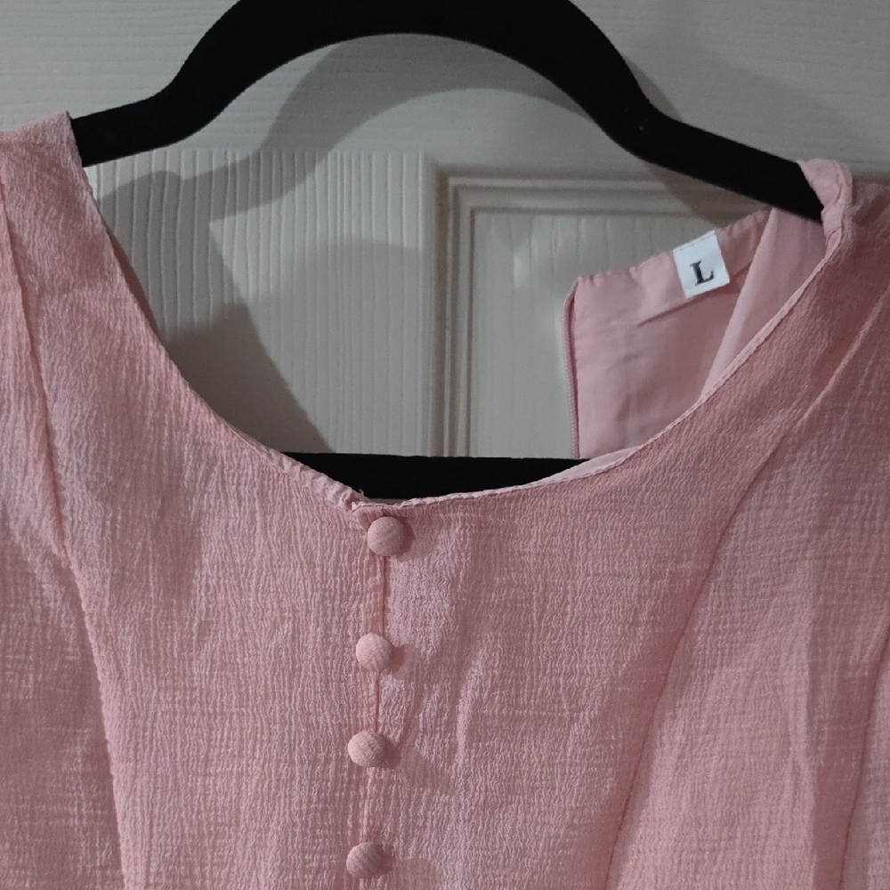 Stylish Pink Ruffle Dress - Picture 2 of 9